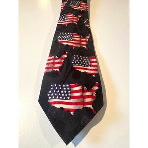 Steven Harris Men’s Patriotic Necktie – Stars‎ & Stripes USA Map